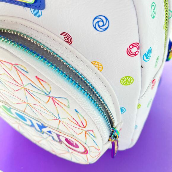 Loungefly Disney Epcot Spaceship Earth Backpack 40th Anniversary Parks Figment - Picture 8 of 11